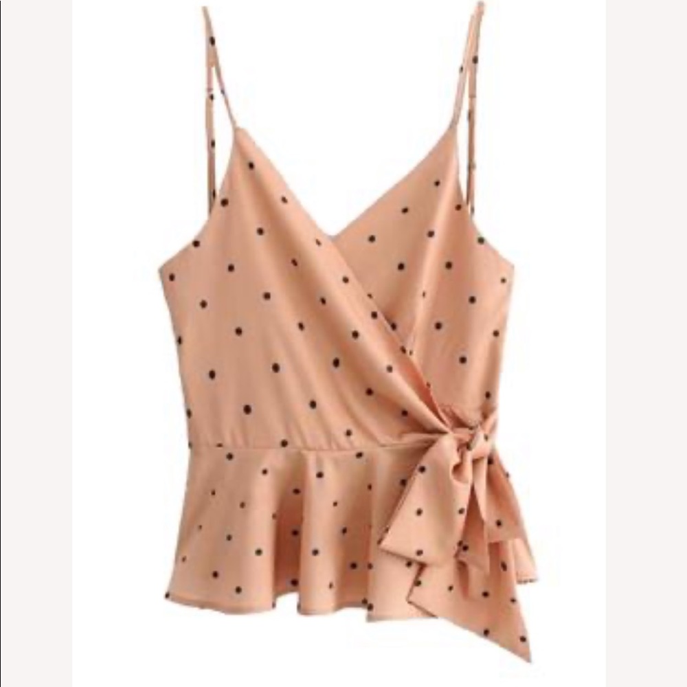 Goodnight Macaroon - polka dot wrap top